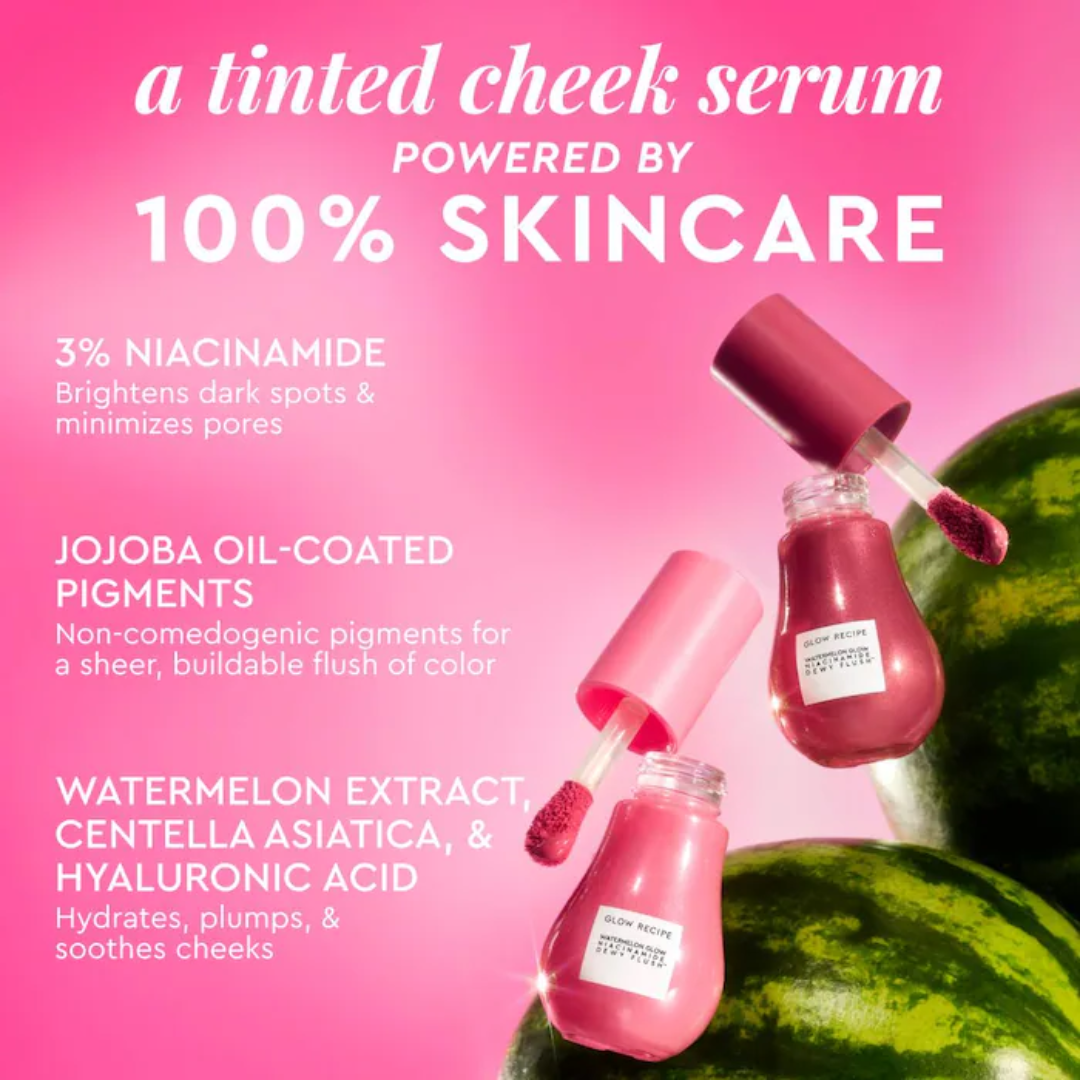 Glow Recipe Watermelon Glow Niacinamide Dewy Flush price in Bangladesh – natural radiant blush for glowing skin. Authentic skincare blush for radiant, dewy cheeks, online in BD at best price