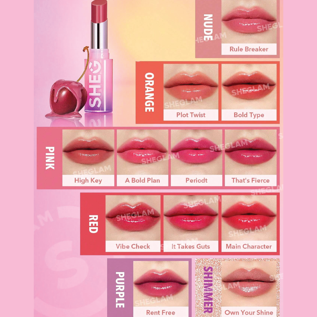 SHEGLAM Mirror Kiss High-Shine Lipstick