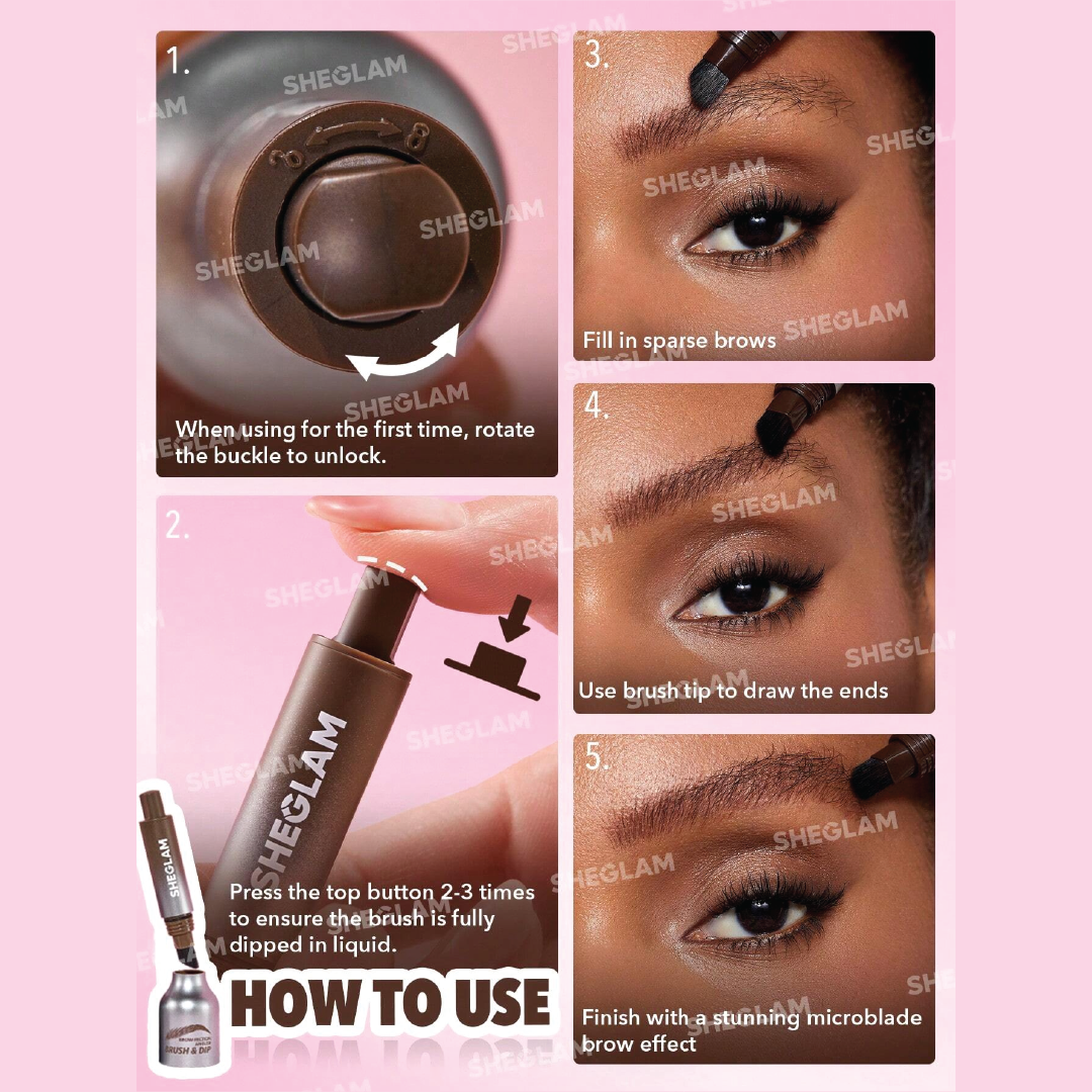 Brow-Fection Angled Brush & Dip Liquid Eyebrow Gel Pen