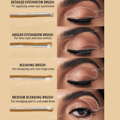 Glam 101 Face Essentials Brush Set with Bag