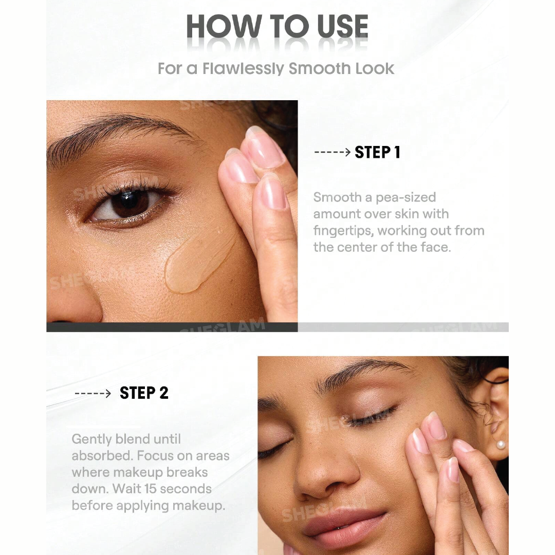 Original SHEGLAM Camera On Smooth & Blur Primer – lightweight pore-minimizing makeup primer for smooth matte finish, long-lasting base, oil control, buy authentic SHEGLAM cosmetics online in Bangladesh.