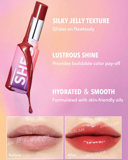 SHEGLAM Mirror Kiss High-Shine Lipstick